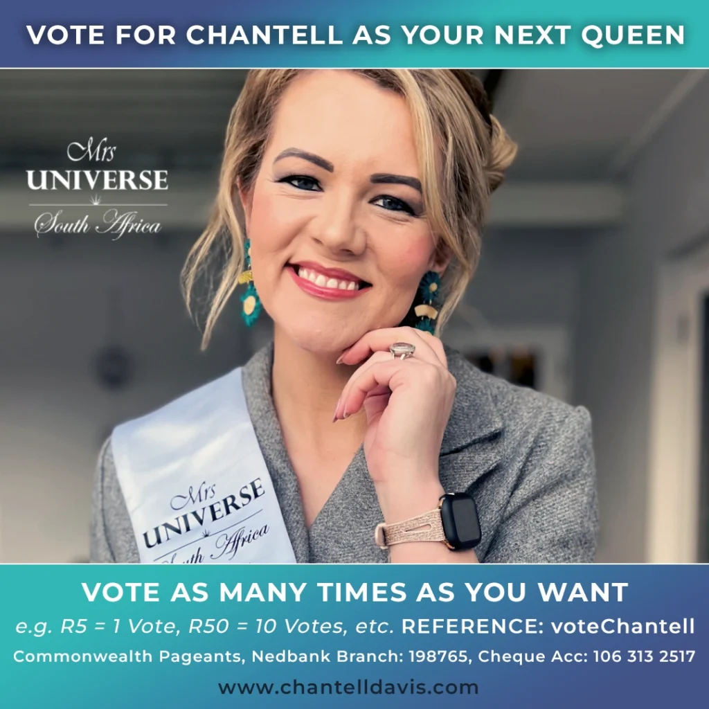 Vote for Chantell Davis as the next Queen, Mrs Universe South Africa