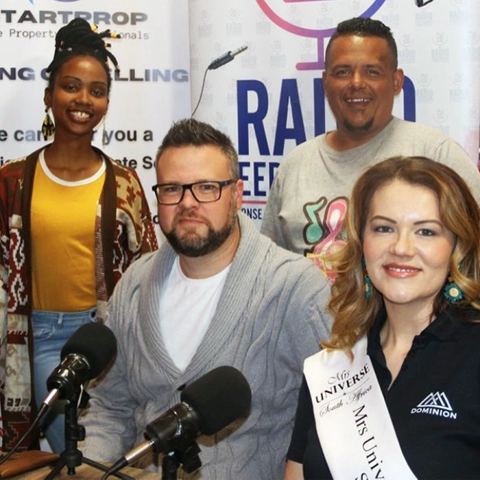 Kevin Davis and Chantell Davis with Radio Eerste River